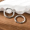 Brass Huggie Hoop Earrings EJEW-K083-29P-2