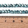 Transparent Electroplate Glass Beads Strands EGLA-Q131-01A-03-4