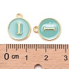 Golden Plated Alloy Enamel Charms ENAM-S118-05I-3