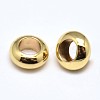 Brass Flat Round Spacer Beads KK-M085-10G-NR-2