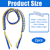 Two Tone Graduation Ribbon Leis FIND-WH0423-78C-2