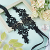 Nylon Embroidery Lace Anklet with Toe Ring AJEW-WH0314-284A-4