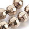 Electroplated Non-magnetic Synthetic Hematite Bead Strand G-E498-02-3