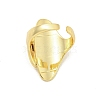 Rack Plated Brass Heart & Oval Open Cuff Ring for Women RJEW-Z039-11G-3