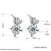 Exquisite 925 Sterling Silver Cubic Zirconia Stud Earrings EJEW-BB20054-7