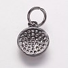 Brass Cubic Zirconia Pendants ZIRC-K070-21B-2