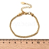 304 Stainless Steel Wheat Chains Bracelets for Women BJEW-A158-02H-G-5