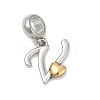 Brass European Dangle Charms KK-Z097-01V-GP-1