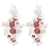 3D Flower Organgza Polyester Embroidery Ornament Accessories DIY-WH0401-01-1