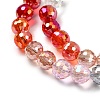 Electroplate Glass Beads Strands EGLA-D300-06-8mm-02-3