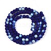 Frosted Opaque Glass Beads Strands LS-GLAA-T032-P4mm-MBB03-2