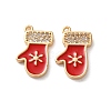 Brass Micro Pave Cubic Zirconia Pendants KK-D420-01G-01-1