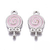 Rack Plating Alloy Enamel Pendant Rhinestone Settings PALLOY-N172-039-04P-2