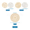 Brass Filigree Joiners Links KKC-FW0001-02-8