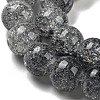 Spray Painted Crackle Glass Beads Strands DGLA-C002-8mm-02-4