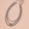 Alloy Chain 3 Layered Necklaces FS-WG7F0DA-07-1