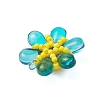 Beaded Flower Charms PALLOY-MZ00438-5