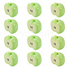 12Pcs Opaque Acrylic Beads MACR-TADJ0001-06A-1