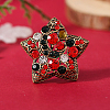 Christmas Theme Zinc Alloy Rhinestone Brooches for Backpack Clothes LK8386-28-1