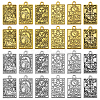 CHGCRAFT 24Pcs 12 Styles Rack Plating Alloy Pendants FIND-CA0008-17-1