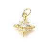 Brass Micro Pave Cubic Zirconia Pendants KK-V008-09G-1