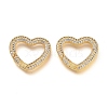 Brass Micro Pave Cubic Zirconia Spring Gate Rings KK-M206-05G-02-1