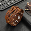 Cowhide Cord Multi-strand Bracelets FS-WGD603F-01-4