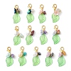 Leaf Acrylic & Flower Resin Pendant Decorations HJEW-JM02785-2