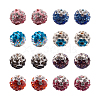 Spritewelry 64Pcs 8 Colors Two-Tone Handmade Polymer Clay Disco Ball Beads RB-SW0001-01-10