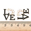 Alloy Enamel Paw Print Pendants ENAM-I062-01KCG-03-3