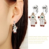 12Pcs 2 Colors Iron Clip-on Earring Findings IFIN-YW0003-68-6