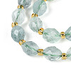 Natural Green Fluorite Beads Strands G-N342-53-8x6-12-4