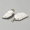 Natural Howlite Pendants G-P445-D05-2