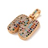 Brass Micro Pave Cubic Zirconia Pendants KK-C076-29N-G02-2