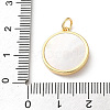 Brass Micro Pave Clear Cubic Zirconia Pendants CU-CBA03AF-06A-G-3