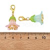 Transparent Acrylic Flower Pendant Decorations HJEW-JM05036-3