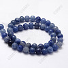 Dyed & Heated Natural Blue Aventurine Beads Strands G-I199-24-8mm-5