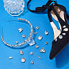2 Bags 2 Colors Glass Sew on Rhinestones GACR-PH0008-04-3