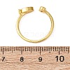 Brass Micro Pave Cubic Zirconia Cuff Rings for Women RJEW-K309-39D-G-5