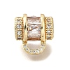 Handbag Brass Micro Pave Cubic Zirconia Beads KK-L230-13G-1