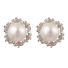 Natural Pearl Ear Studs EJEW-P286-10P-1