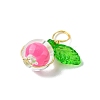 Transparent Acrylic Beads Pendants PALLOY-JF03386-02-4