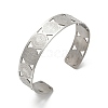 Religion Theme 304 Stainless Steel Cuff Bnagles for Women BJEW-Q011-01P-2