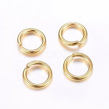 304 Stainless Steel Open Jump Rings STAS-O098-02G-15