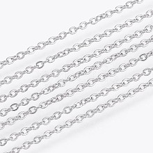 Tarnish Resistant 304 Stainless Steel Cable Chains CHS-F006-01A-P