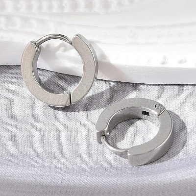 Tarnish Resistant 202 Stainless Steel Huggie Hoop Earrings X-EJEW-O087-09A-P-1