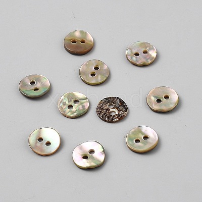 2-Hole Shell Buttons BUTT-WH0030-71C-1