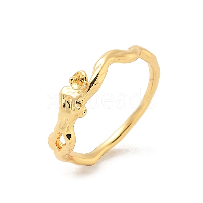 Brass Finger Ring Settings LS-KK-G518-05G-1