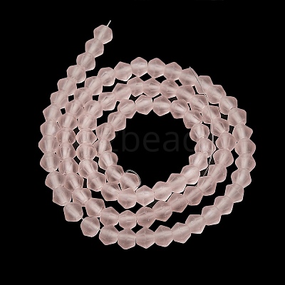 Imitate Austrian Crystal Frosted Glass Beads Strands GLAA-F029-TM4mm-B26-1