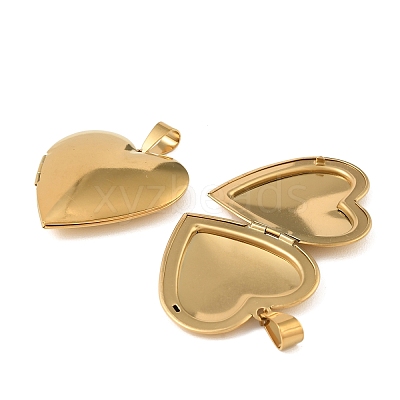 316 Stainless Steel Locket Pendants STAS-K321-12C-G-1
